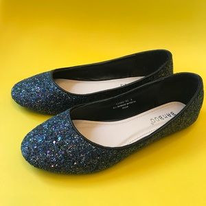 Glitter flats size 6